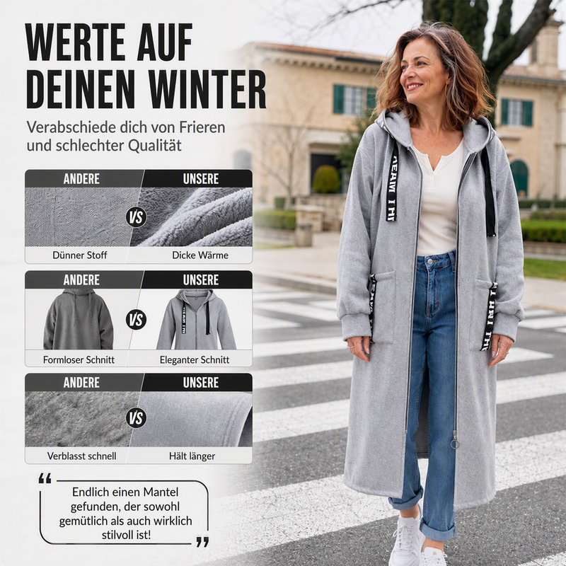 💃Oversize-Kapuzen-Sweatshirt-Mantel für Damen