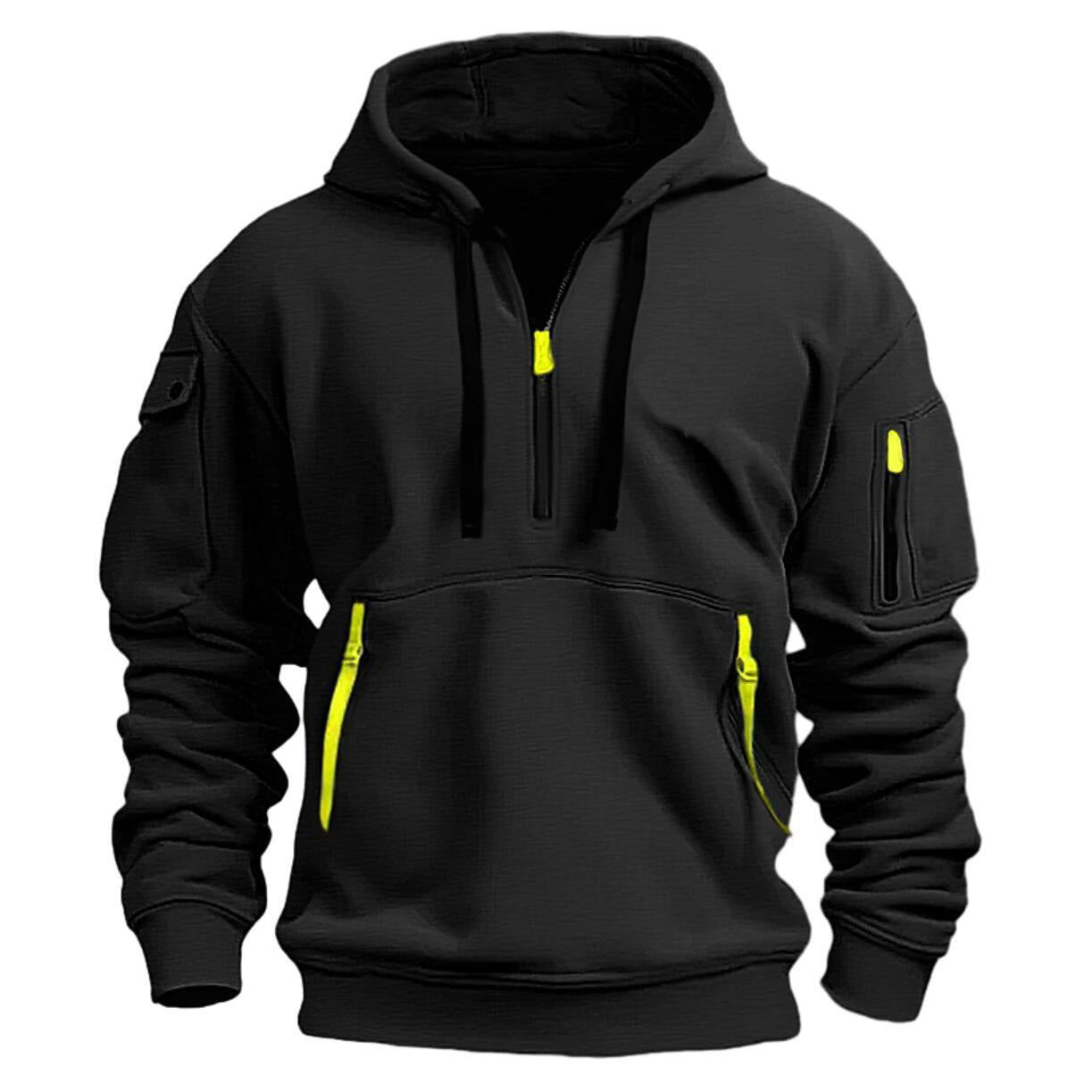 Zippered multi-pocket sporty casual jacket