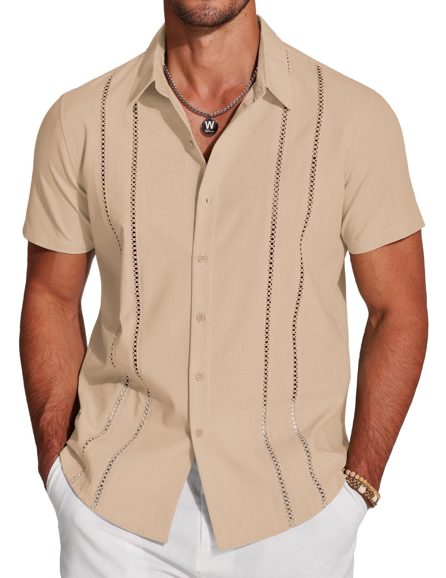Trendy and versatile Hawaiian short-sleeved shirt