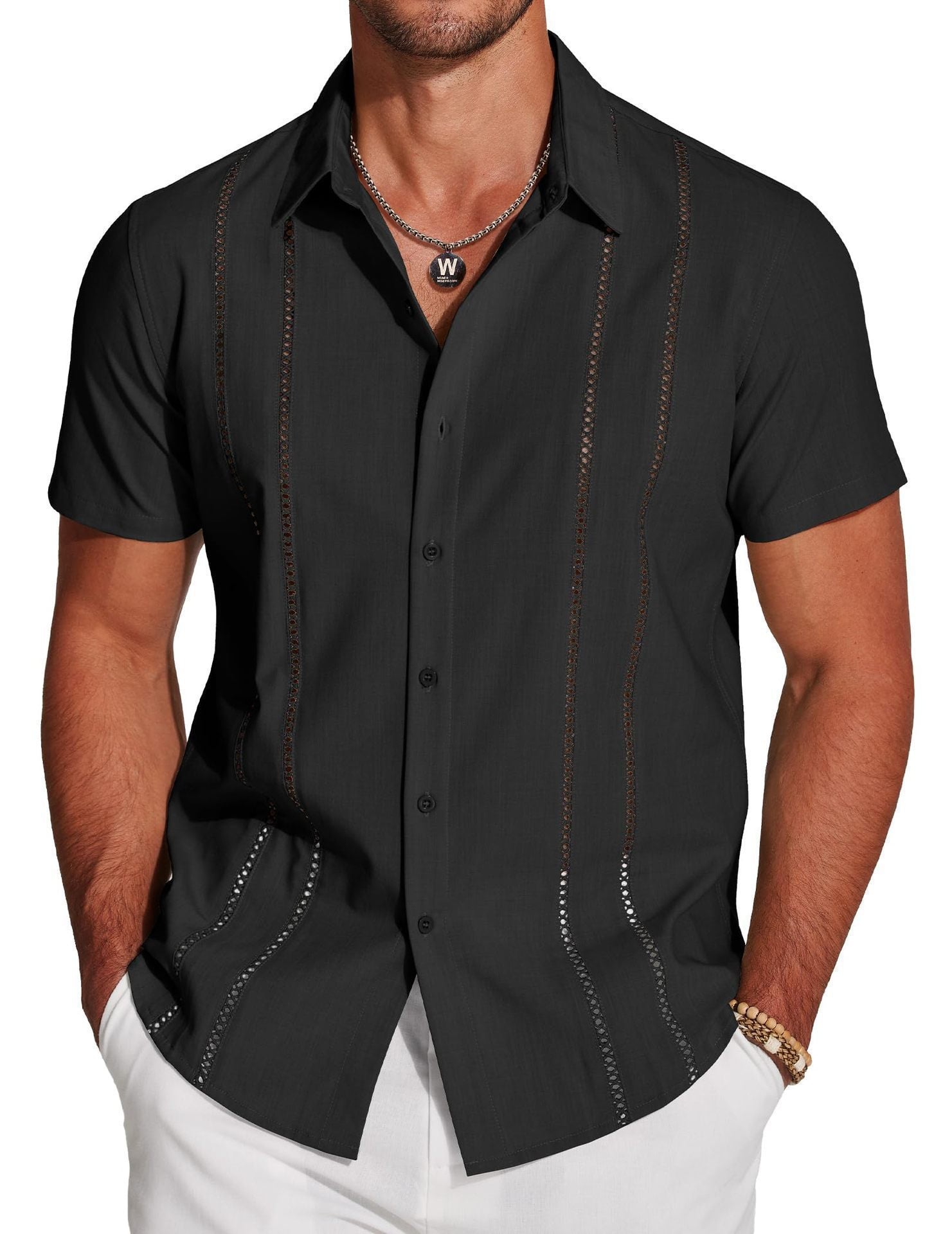 Trendy and versatile Hawaiian short-sleeved shirt