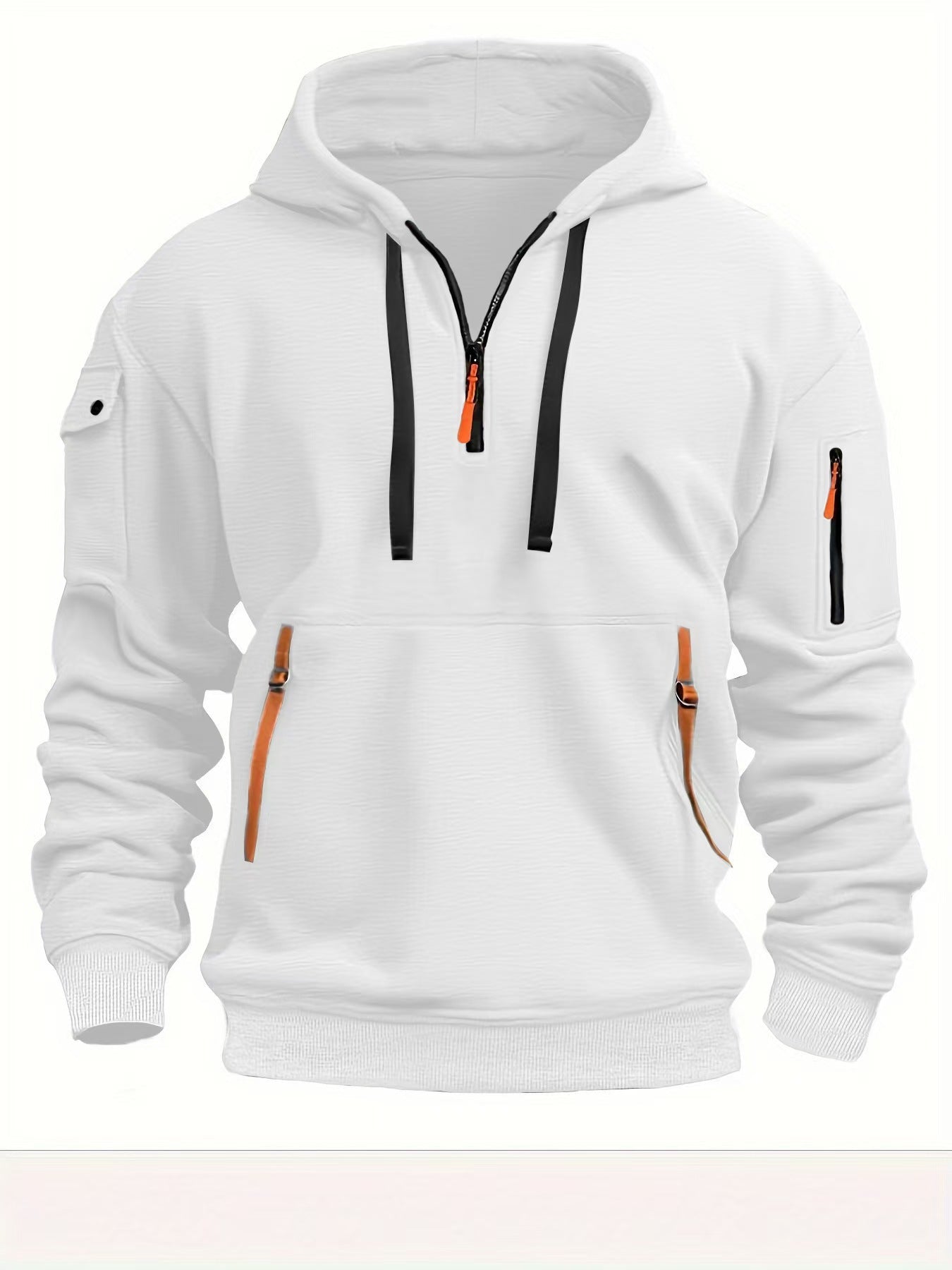 Zippered multi-pocket sporty casual jacket