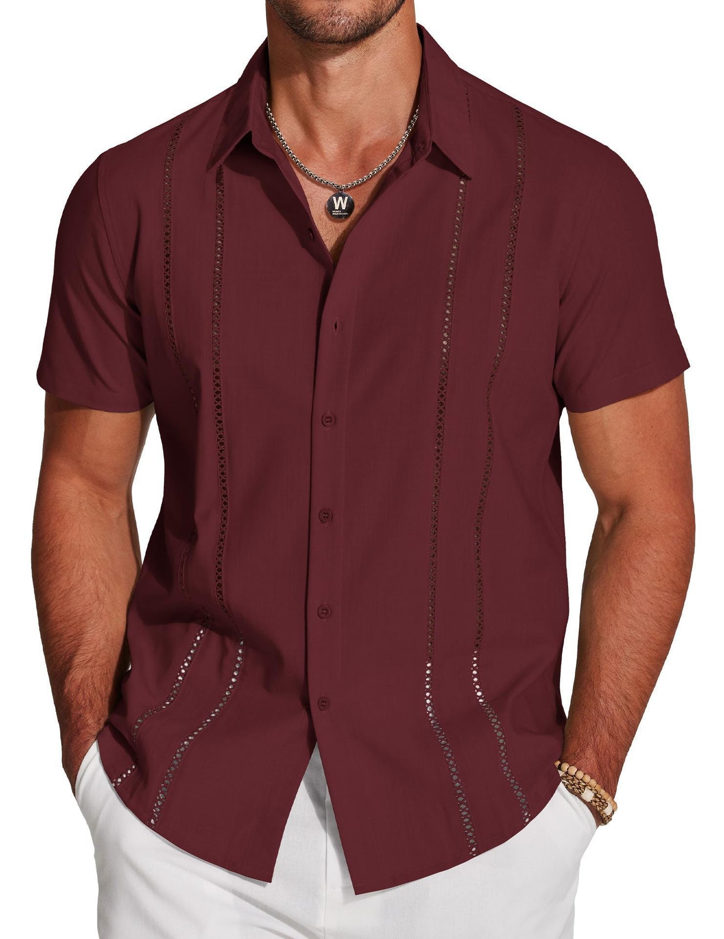 Trendy and versatile Hawaiian short-sleeved shirt