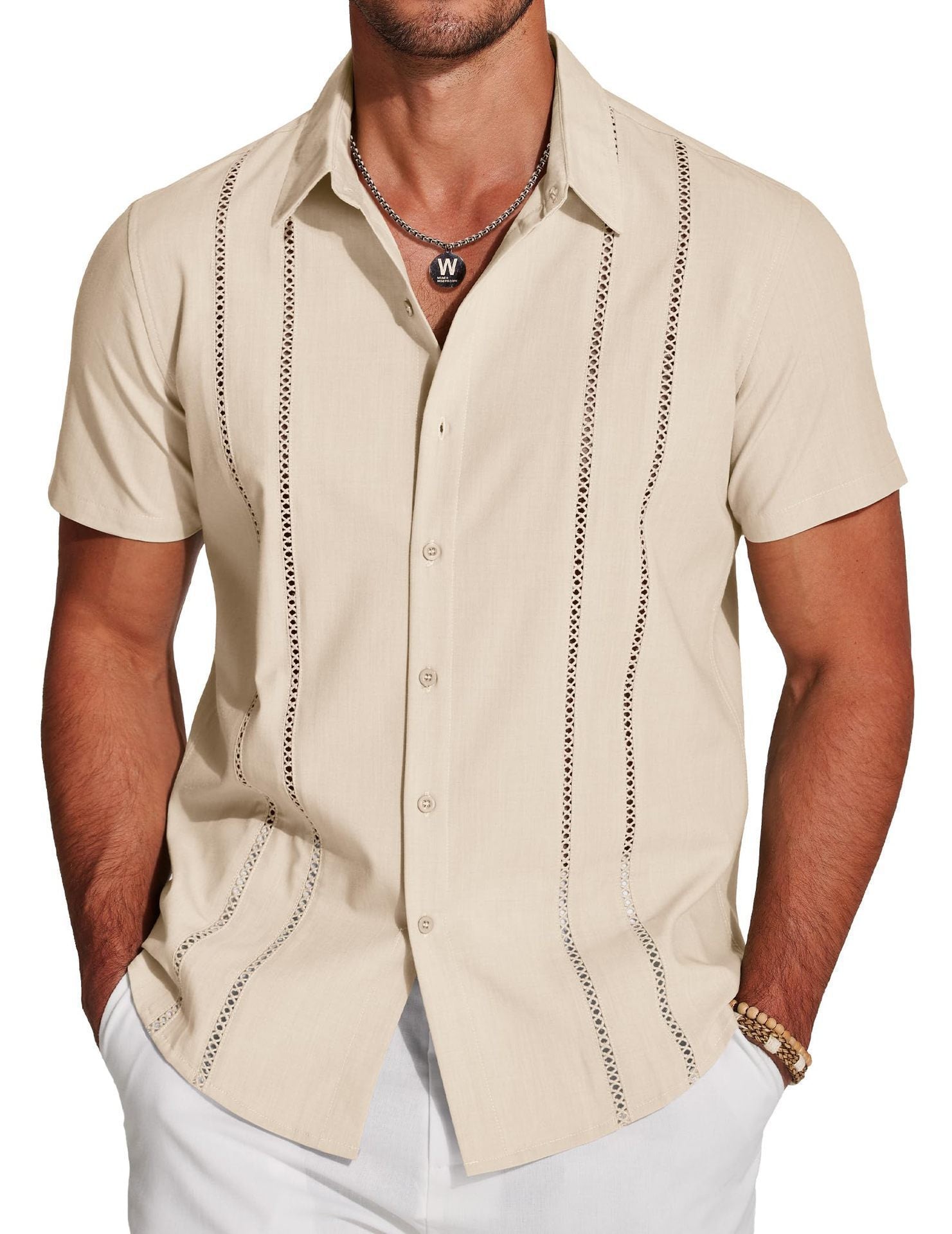 Trendy and versatile Hawaiian short-sleeved shirt
