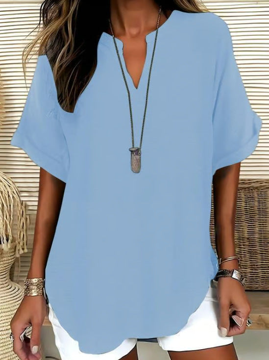 V-neck top - Lightweight, elegant, and versatile