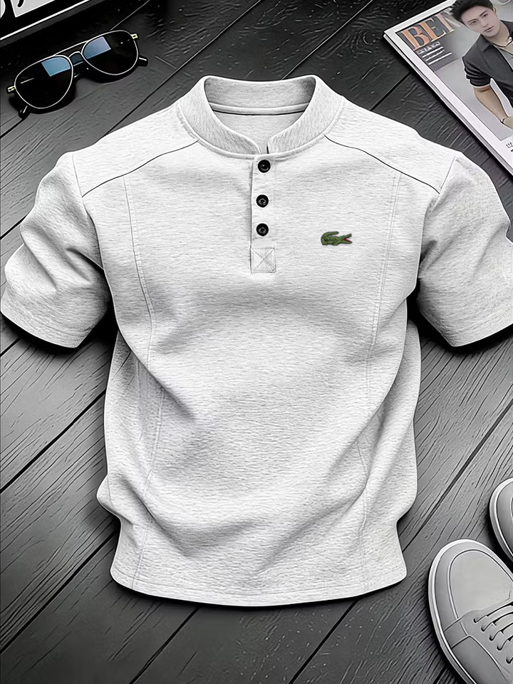 Everyday Casual Linen Henley Shirt