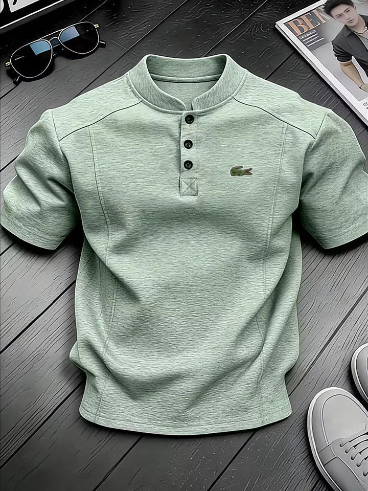 Everyday Casual Linen Henley Shirt
